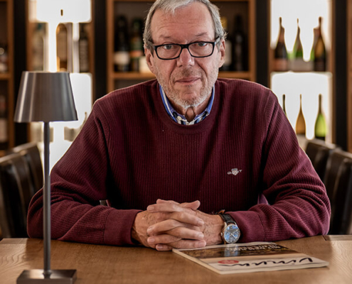 Michael Dassler in der Vinothek Das Dasslers in Herzogenaurach