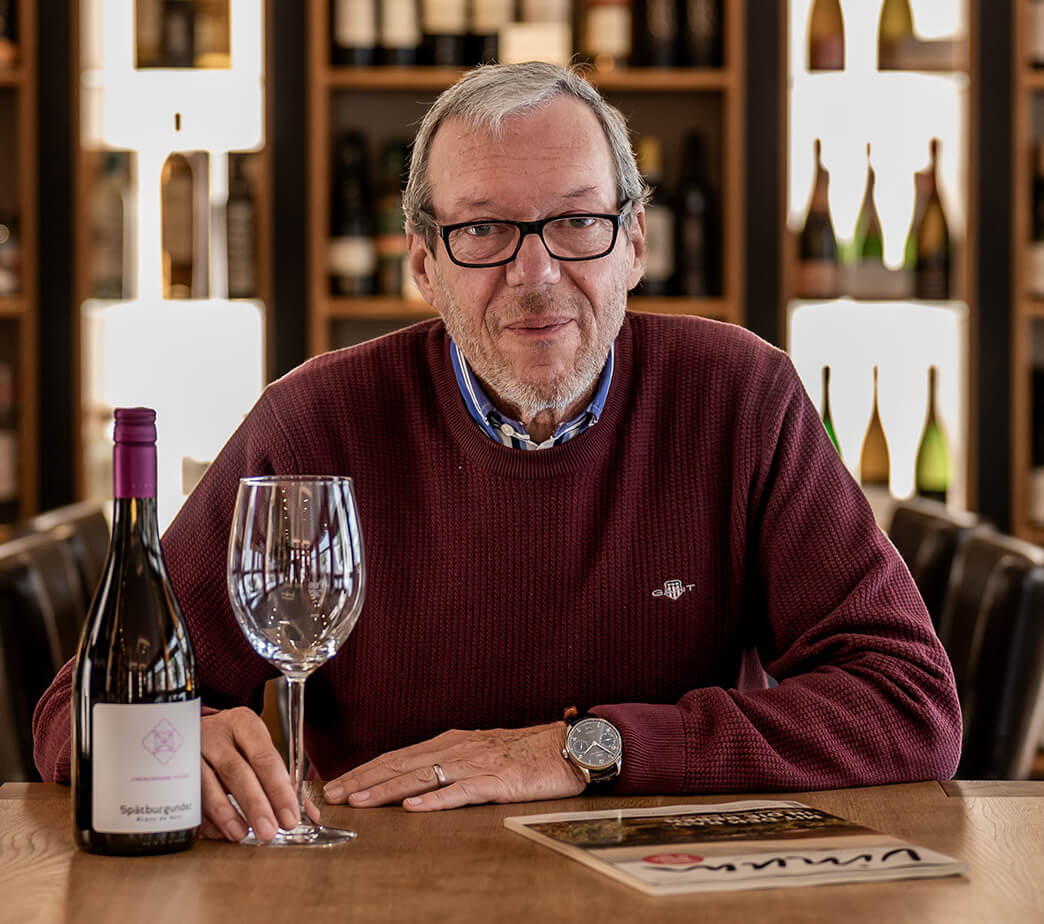 Michael Dassler in der Vinothek Das Dasslers in Herzogenaurach